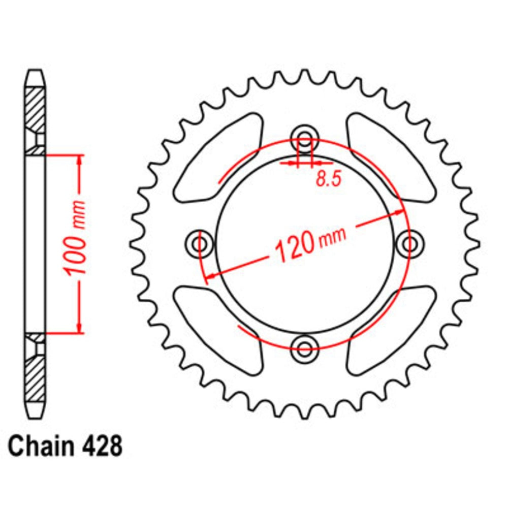 47T Gold Supersprox Alloy Spkt RM/YZ (998)