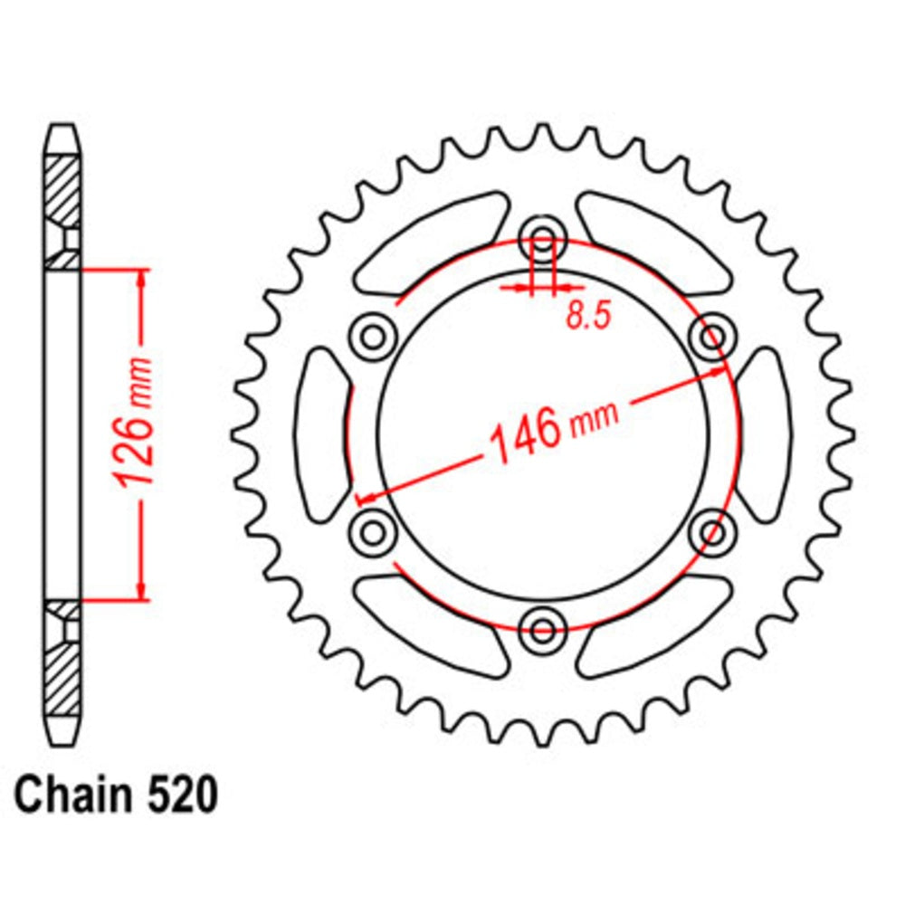 47T Red Supersprox Alloy Spkt RM/DR (808)