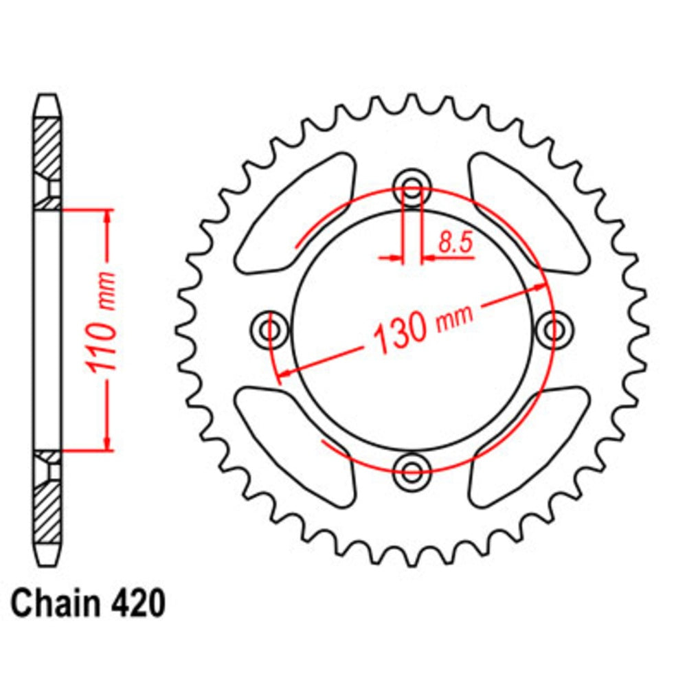 56T Gold Supersprox Alloy Spkt CR85/CRF150 (209)
