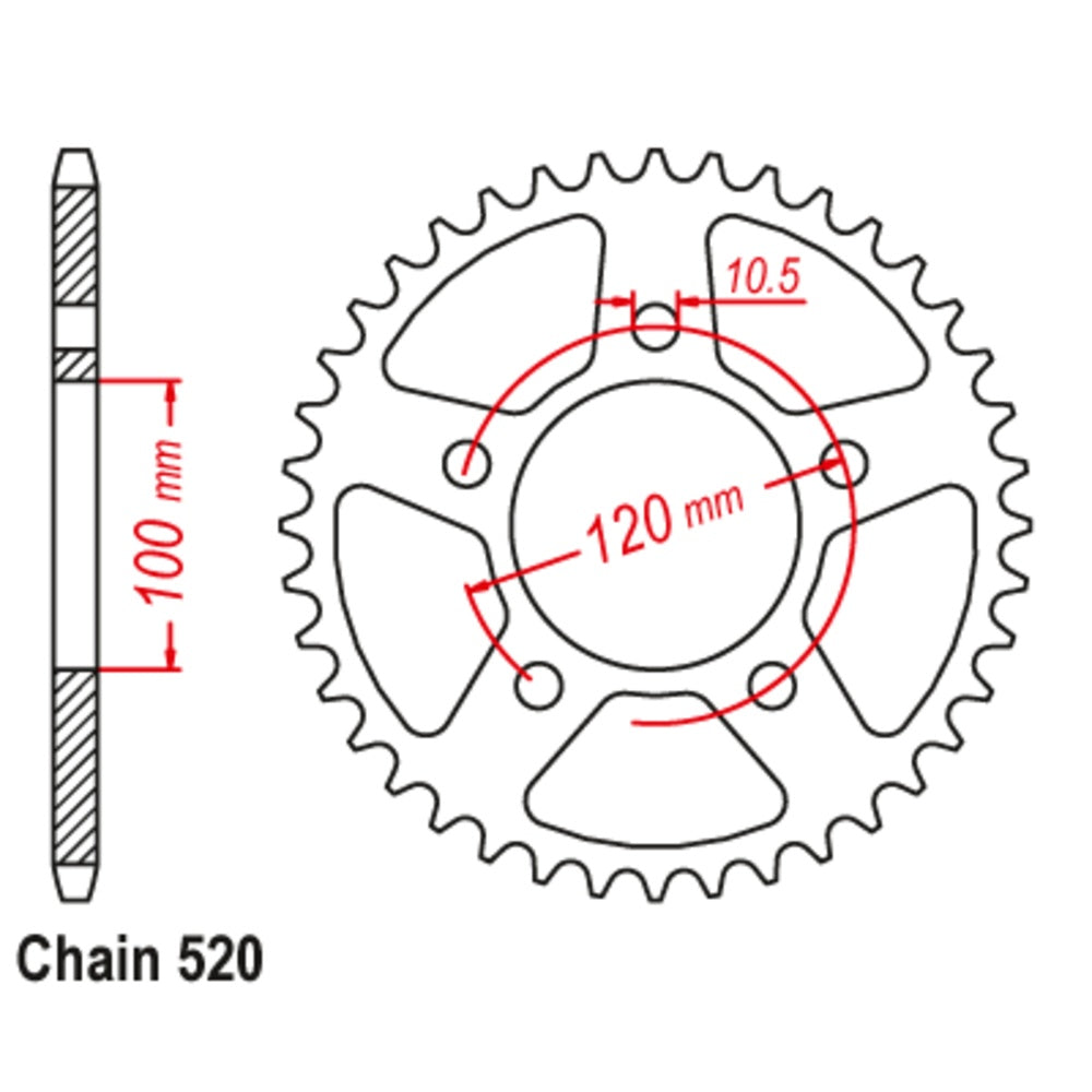 47T Stealth Supersprox Sprocket Aprillia (703)