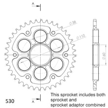 42T Stealth Supersprox Ducati Rear Sprocket (737_530) Black