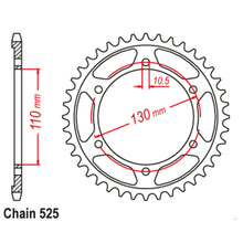 42T Supersprox Stealth Rear Sprocket Yamaha 525p (480) Blue