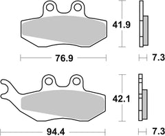SBS FRICTION - Ceramic Front Scooter Brake Pads (SBS 689) - 120HF-