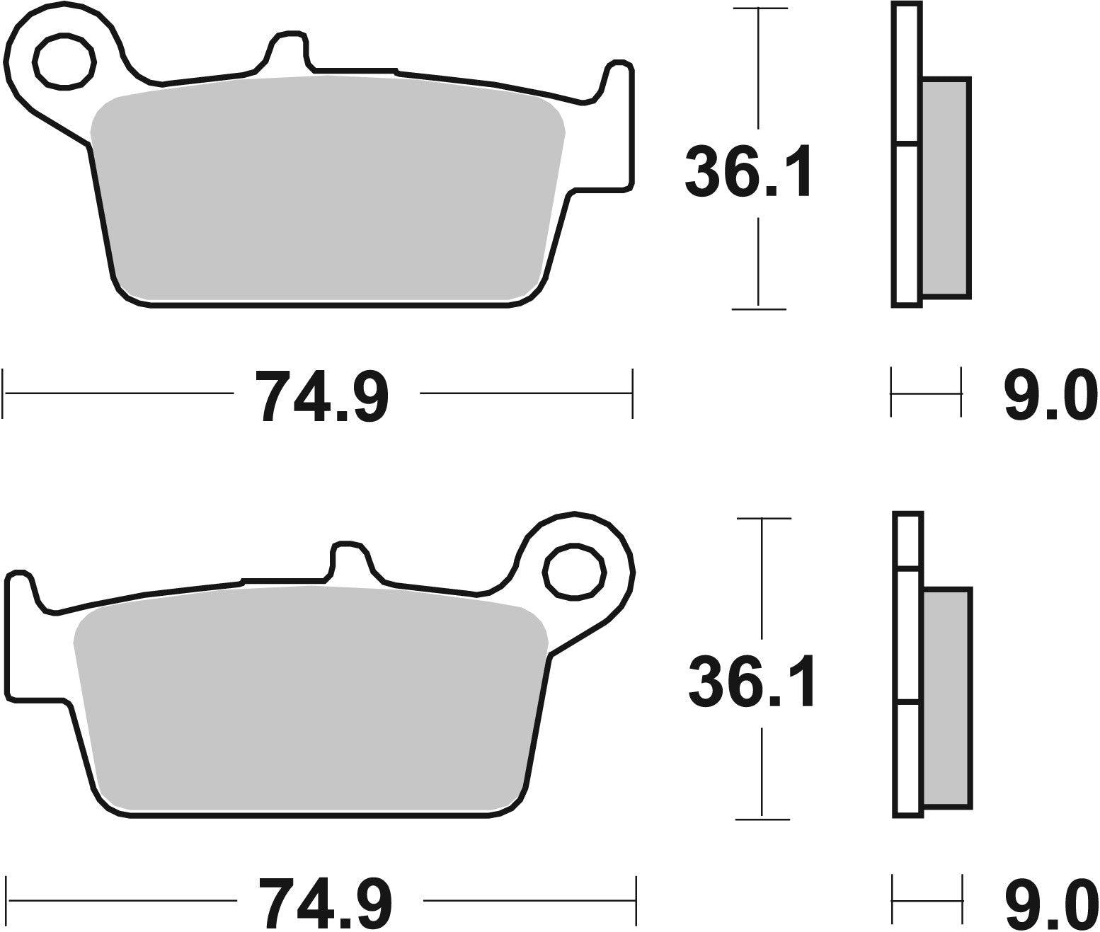SBS FRICTION - Ceramic Front / Rear Scooter Brake Pads (SBS 690) - 121HF-