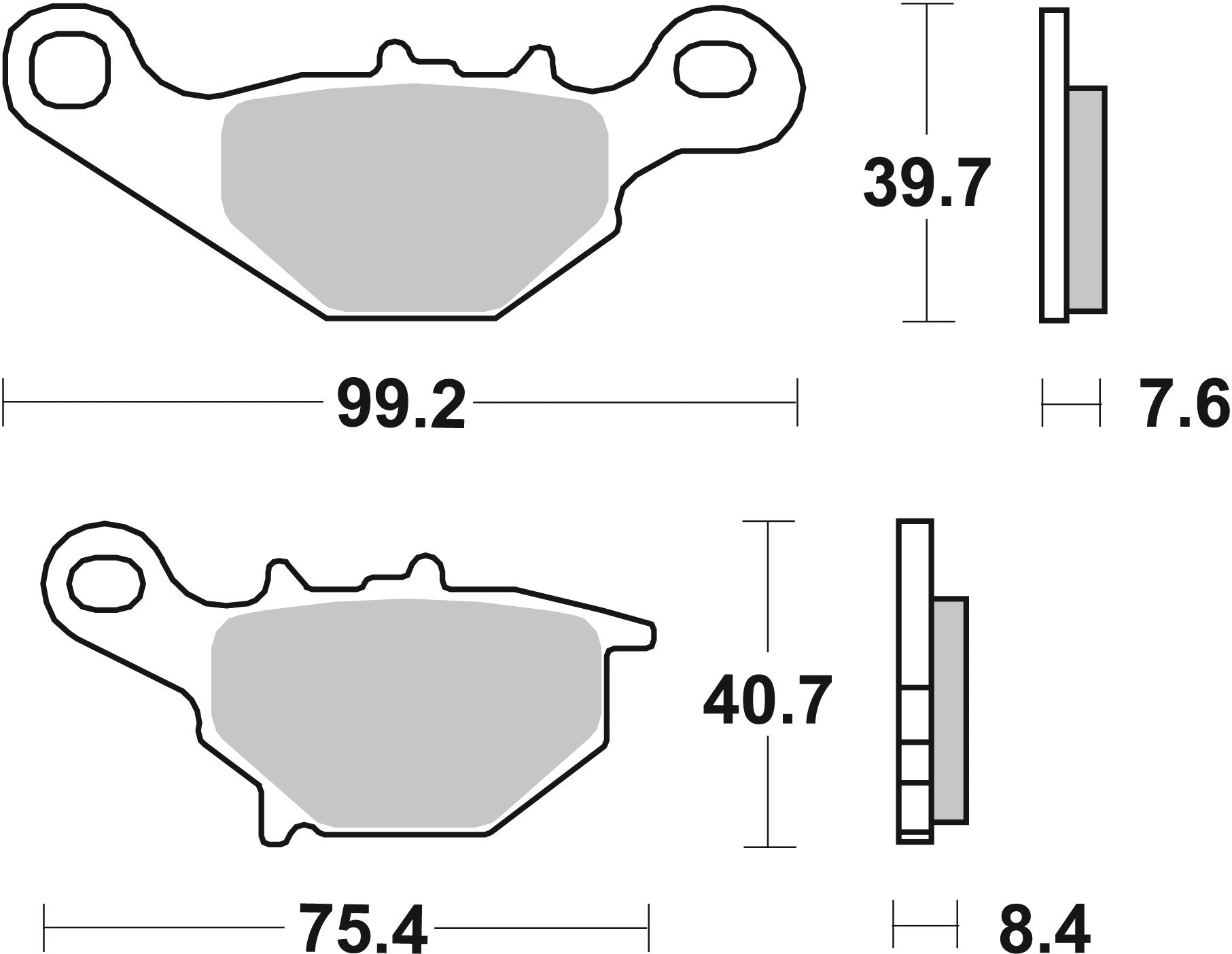 SBS FRICTION - Ceramic Front Scooter Brake Pads - 122HF-