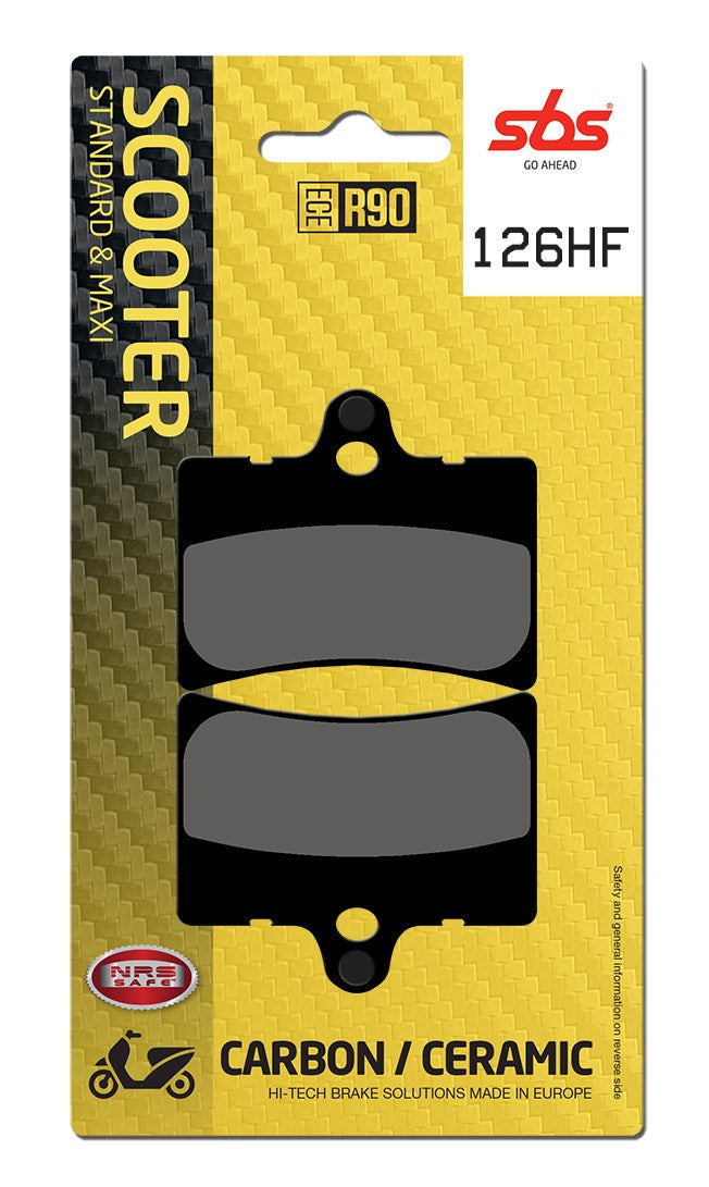 SBS FRICTION - Ceramic Front / Rear Scooter Brake Pads (SBS 672) - 126HF-