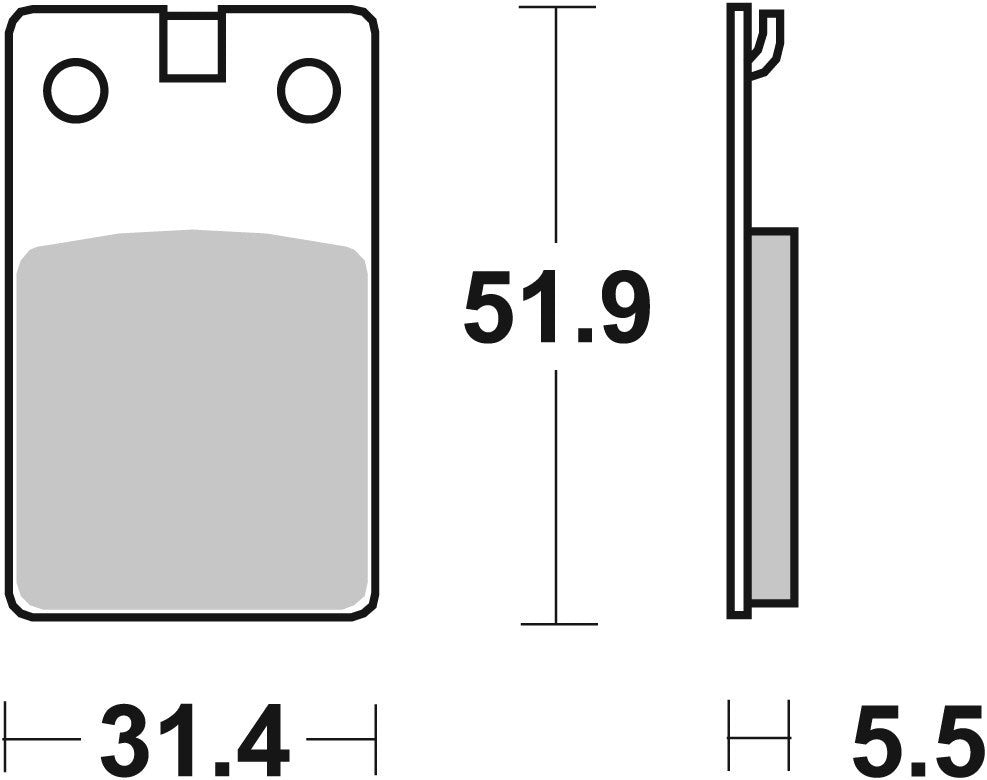 SBS FRICTION - Ceramic Front / Rear Scooter Brake Pads (SBS 595) - 132HF-
