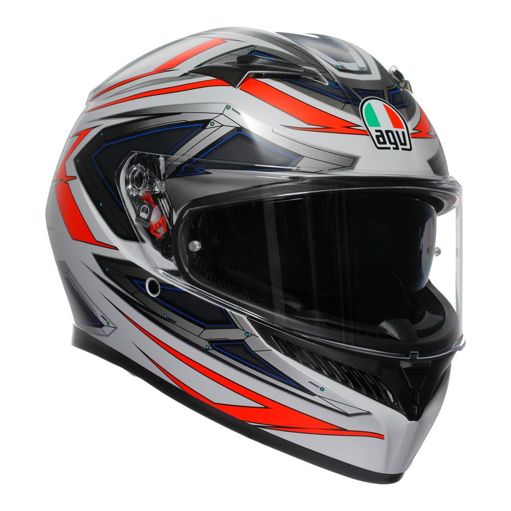 AGV K3 - SPACE MATT WHITE/RED FLUO L - 77-407-09