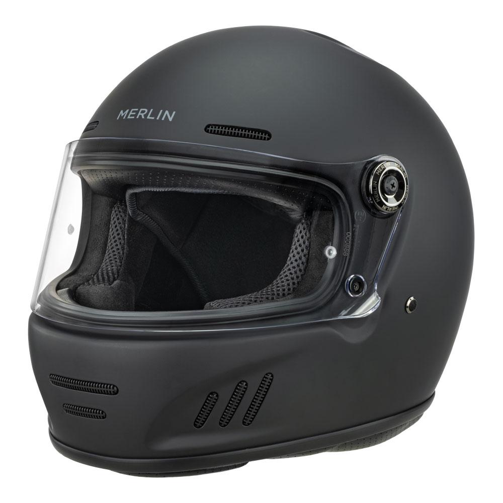 Merlin Revival Helmet Matt Black Small - 65-920-02