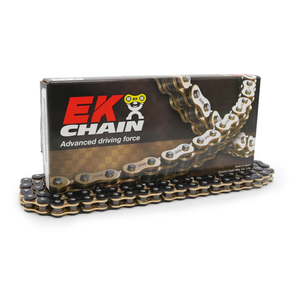 EK 520 H/Duty Motocross Black with Gold Inner Plate Chain 120L (10)