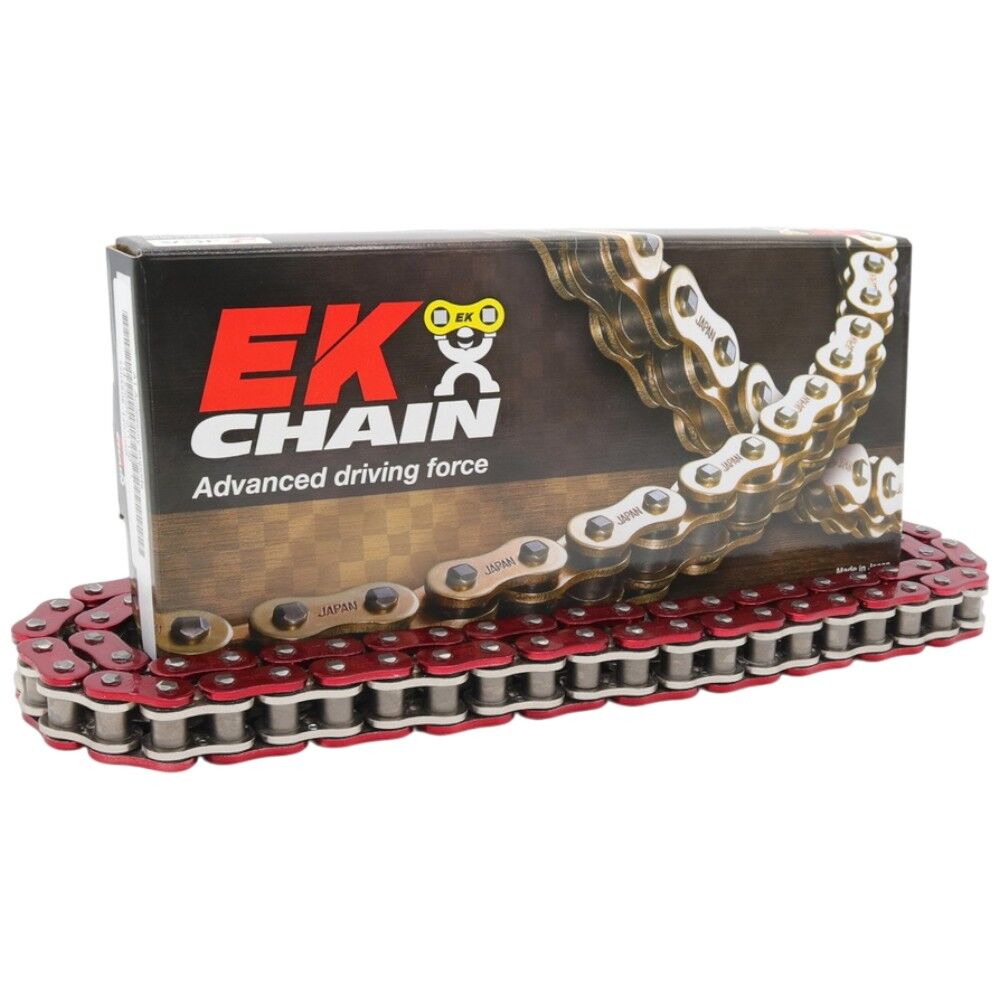 EK 520 QX-Ring Metallic Red Chain 120L (10) (RAS)