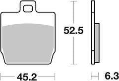SBS FRICTION - Sinter Rear Scooter Brake Pads (SBS 731) - 145MS-