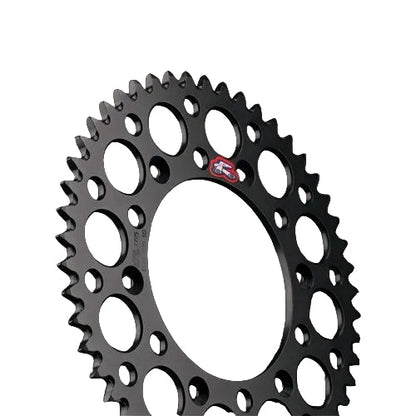 RENTHAL REAR SPROCKET MX ULTRALIGHT GROOVED BLK 49T (154U-520-49GRBK)