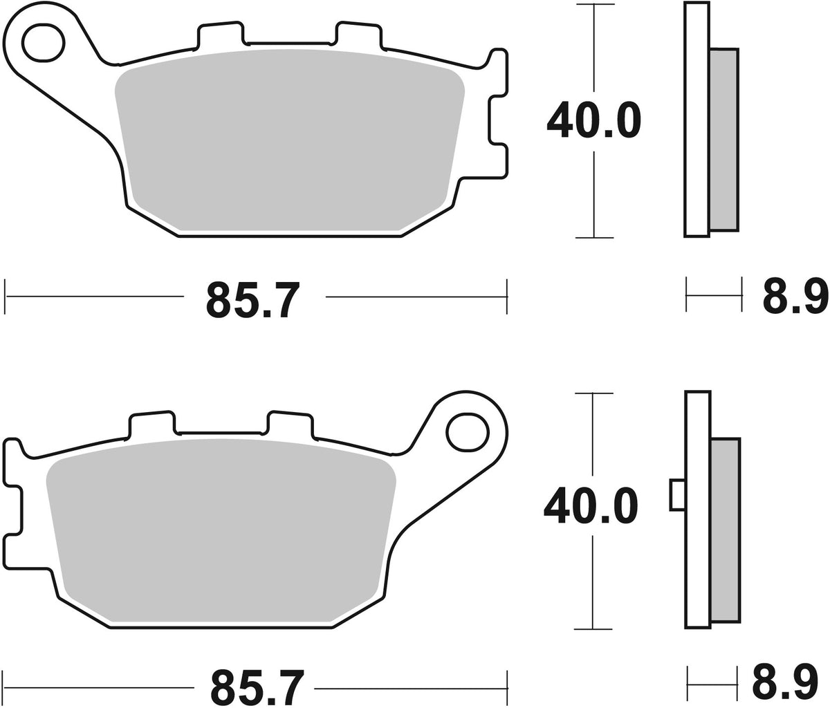 SBS FRICTION - Ceramic Rear Scooter Brake Pads (SBS 753) - 158HF-