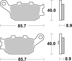 SBS FRICTION - Sinter Rear Scooter Brake Pads (SBS 753) - 158MS-