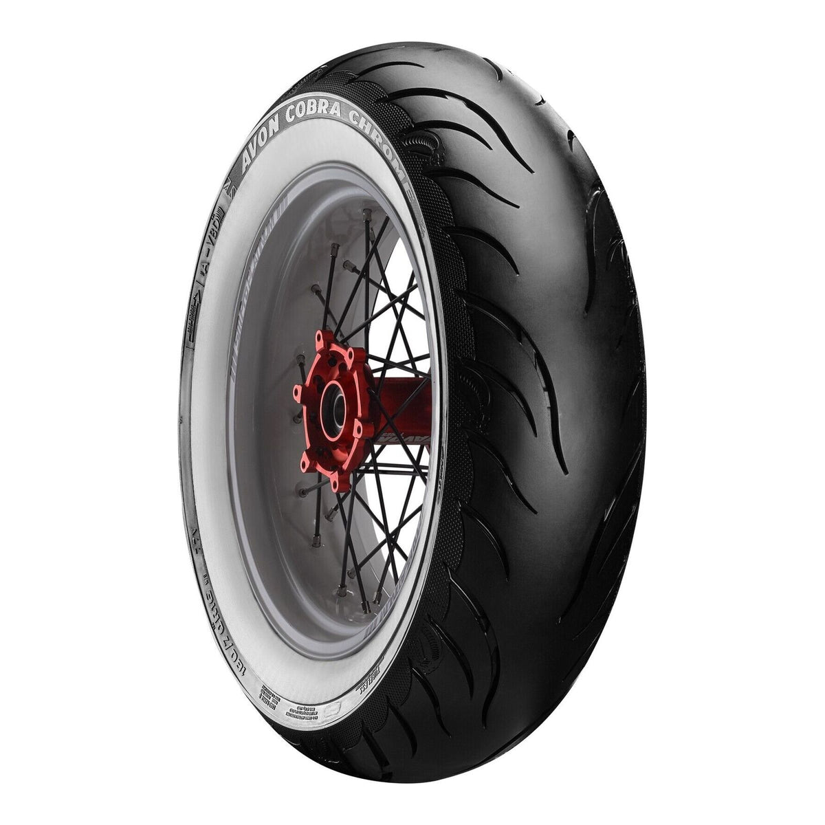 Avon Cobra Chrome 170/80B15 White Wall Rear Tyre (83H Rating) AV92
