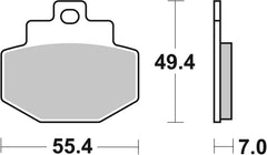SBS FRICTION - Sinter Rear Scooter Brake Pads (SBS 772) - 166MS-