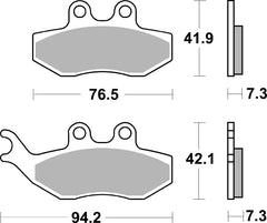 SBS FRICTION - Ceramic Front Scooter Brake Pads (SBS 774) - 168HF-