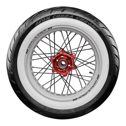 Avon Cobra Chrome MT90B16 (130/90B16) White Wall Rear Tyre (74H Rating) AV92