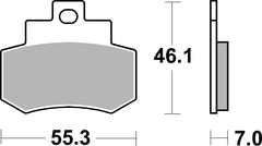 SBS FRICTION - Sinter Rear Scooter Brake Pads (SBS 776) - 172MS-