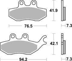 SBS FRICTION - Ceramic Rear Scooter Brake Pads (SBS 780) - 173HF-