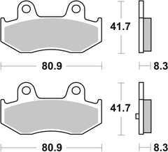 SBS FRICTION - Sinter Rear Scooter Brake Pads (SBS 781) - 174MS-