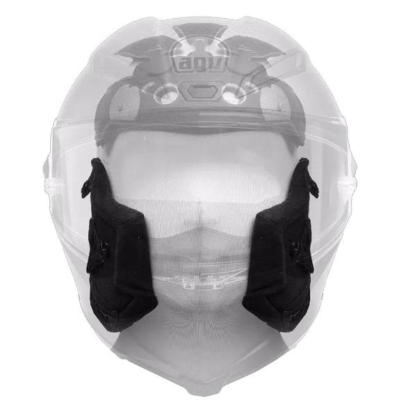AGV CHEEK PADS PISTA GP RR BLACK/RED SIZE M - 78-100-56