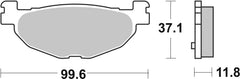 SBS FRICTION - Sinter Rear Scooter Brake Pads (SBS 812) - 185MS-