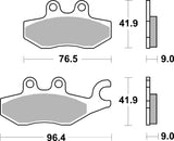 SBS FRICTION - Sinter Front / Rear Scooter Brake Pads (SBS 818) - 187MS-