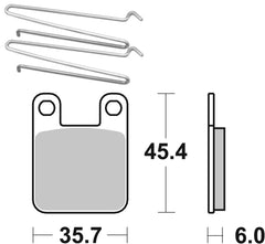 SBS FRICTION - Ceramic Front / Rear Scooter Brake Pads (SBS 819) (105 W/O SPRINGS) - 188HF-