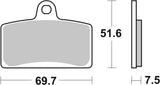 SBS FRICTION - Sinter Front / Rear Scooter Brake Pads (SBS 821) - 189MS-