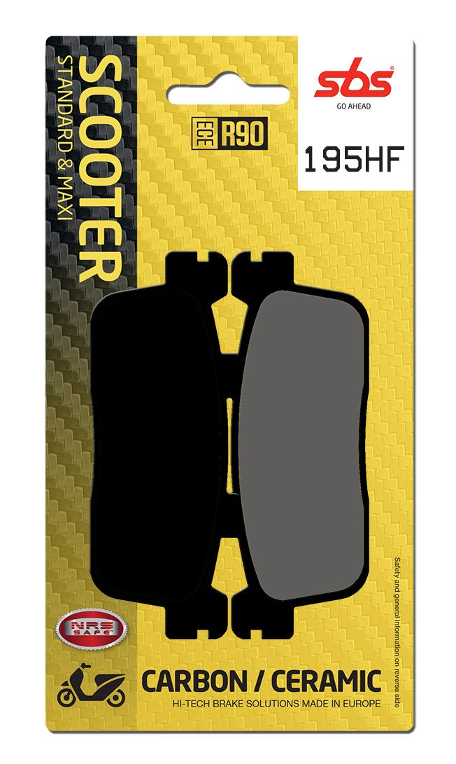 SBS FRICTION - Ceramic Rear Scooter Brake Pads (SBS 863) - 195HF-