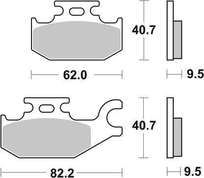 SBS FRICTION - Sinter Rear Scooter Brake Pads (SBS 754) - 196MS-