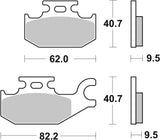 SBS FRICTION - Sinter Rear Scooter Brake Pads (SBS 754) - 196MS-