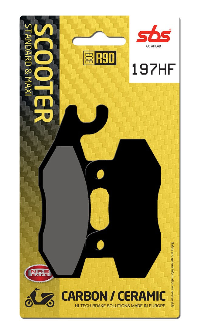 SBS FRICTION - Ceramic Front / Rear Scooter Brake Pads (SBS 611) - 197HF-