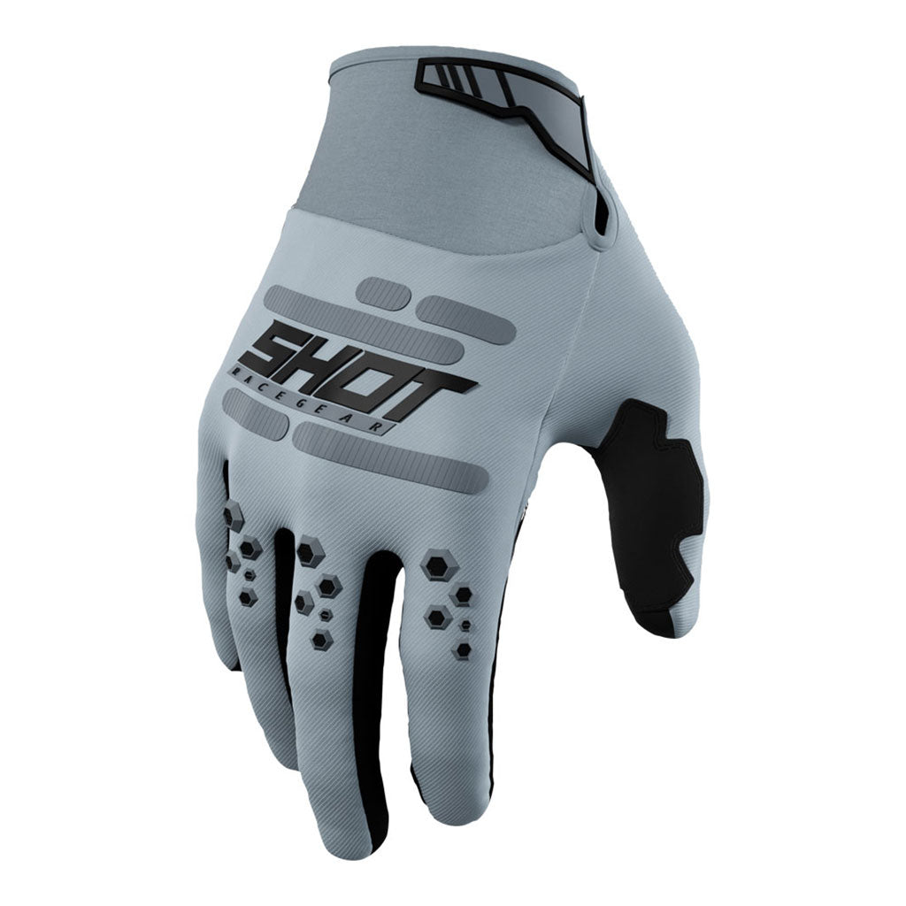 Shot Vision Gloves Grey 9 (Medium) - 66-4144-09