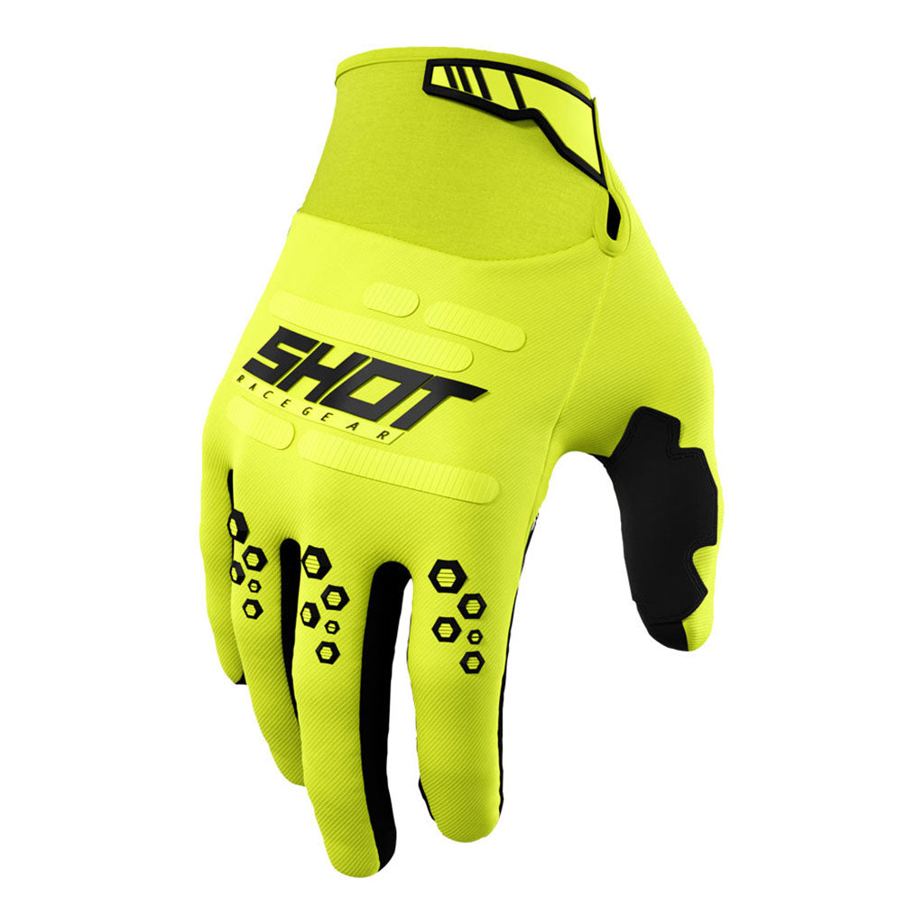 Shot Vision Gloves Neon Yellow 10 (Large) - 66-4143-10