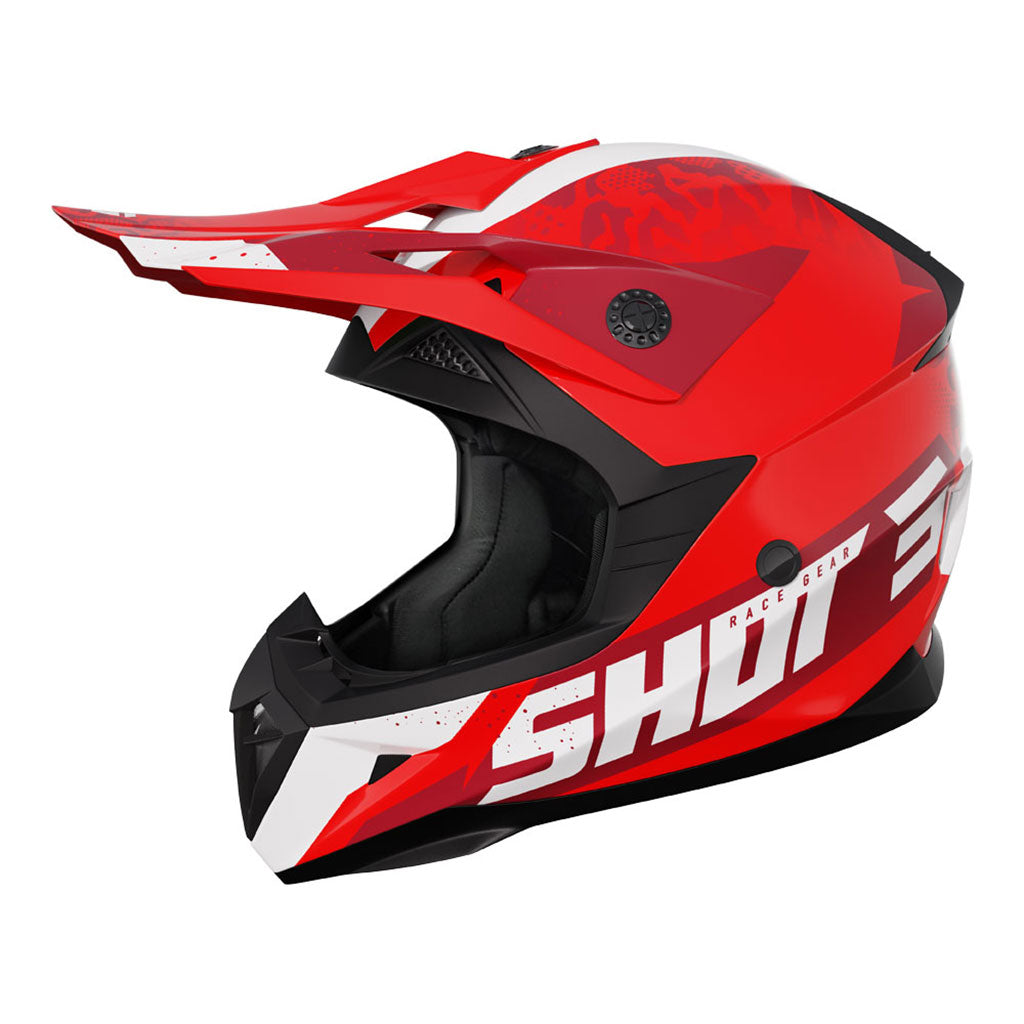 Shot Pulse Kid Helmet Airfit Red Glossy Medium - 66-4745-02