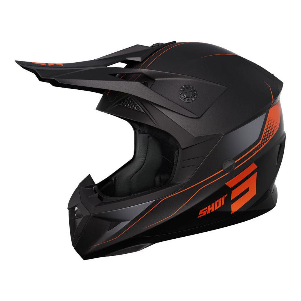 Shot Pulse Helmet Edge Matt Black/Orange XS - 66-4733-04