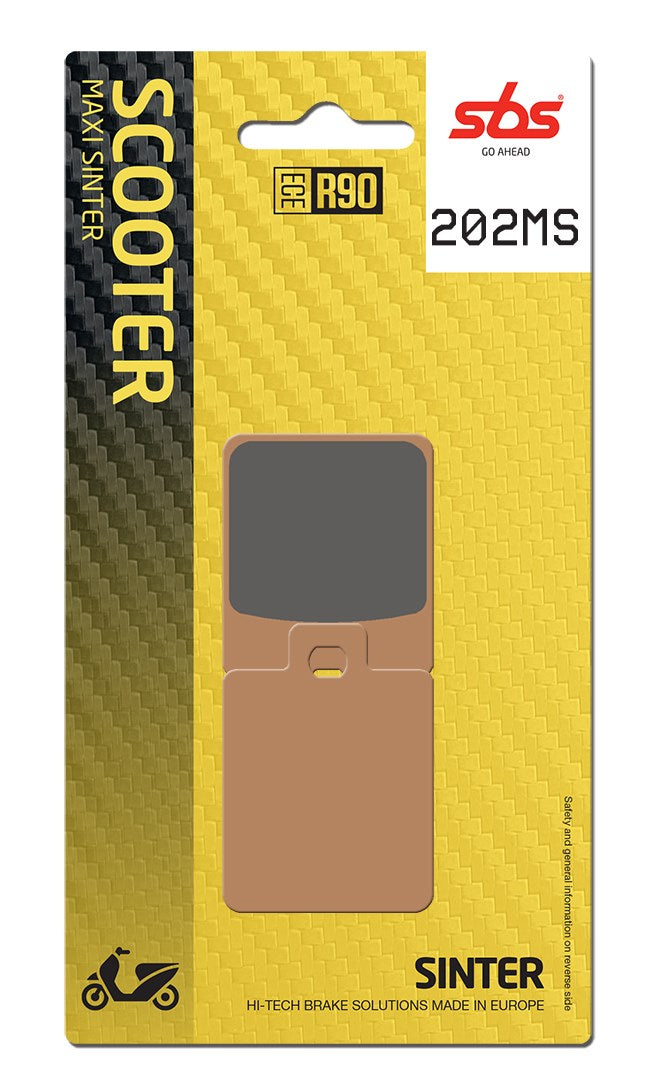 SBS FRICTION - Sinter Front / Rear Scooter Brake Pads (SBS 868) - 202MS-