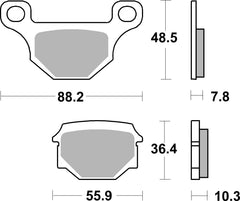 SBS FRICTION - Ceramic Front Scooter Brake Pads (SBS 585) - 203HF-