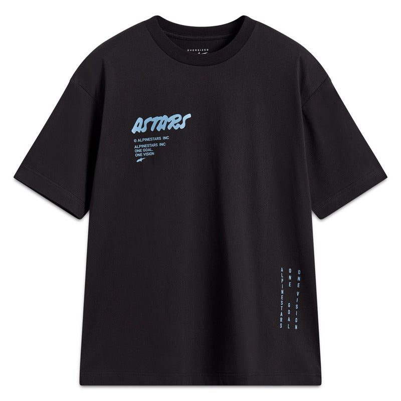 AS123672300 CHALK OVERSIZED SS CSF TEE BLACK