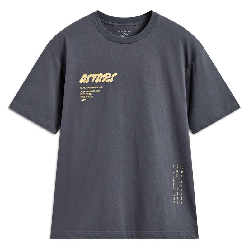 AS123672300 CHALK OVERSIZED SS CSF TEE CHARCOAL