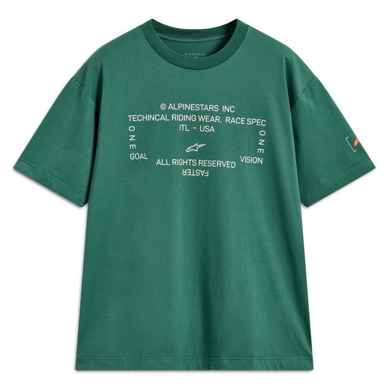 AS123672302 INFINITY OVERSIZED SS CSF TEE GREEN