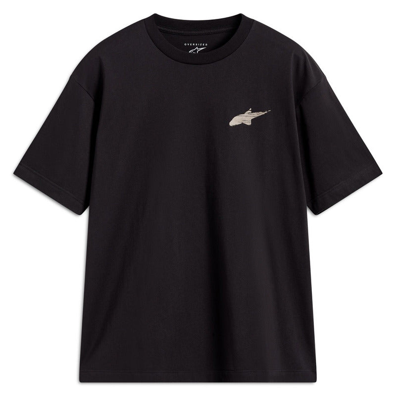 AS123672312 CHECKBACK OVERSIZED SS CSF TEE BLACK