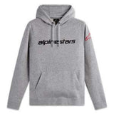 LINEAR WORDMARK HOODIE V3 GREY HEATHER-RED-BLACK (1131)