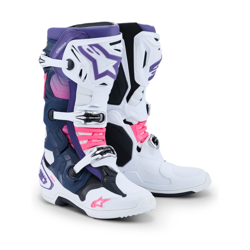 AS2010020 TECH 10 (2020) BOOTS WHITE VIOLET NAVY BLUE FLUROPINK