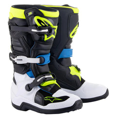 TECH 7 S BOOT BLACK ENAMEL BLUE FLURO-YELLOW (1795)
