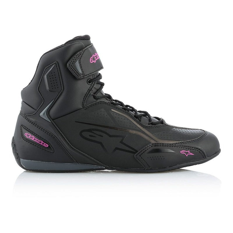 Alpinestars Womens Faster V3 Ride Shoe Black Fuchsia