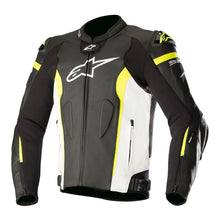 Alpinestars Missile Tech Air Leather Jacket Black White Fluro-Yellow